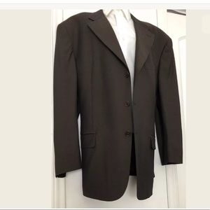 TOMBOLINI ITALY MENS 48R Brown 2 Button LANA WOOL